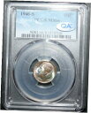 MS66 1946 S 10C ルーズベルト シルバー ダイム PCGS ライム グリーン ブルー トーン NICE QA 承認MS66 1946 S 10C Roosevelt Silver Dime PCGS Lime Green-Blue Toned NICE QA Approve(3)