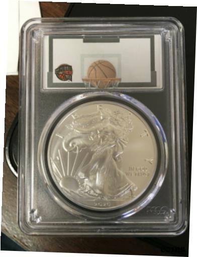 2020 99.9%シルバー イーグル バスケットボール殿堂 PCGS MS 70「発行初日」2020 99.9%SILVER EAGLE BASKETBALL HALL OF FAME PCGS MS 70 "FIRST DAY OF ISSUE"