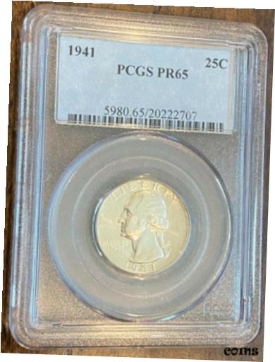 1941 25C Washington Quarter PCGS PR-65 ~Looks very nice, shinny up close.※関税は当ショップ負担（お客様負担無し）※全国送料無料・海外輸送無料※商品の状態は画像をご確認...