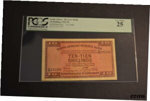 PCGS 格付南アフリカ準備銀行 Pic82d 1940 10 シリングPCGS Graded South Africa-Reserve Bank Pic82d 1940 10 Shillings