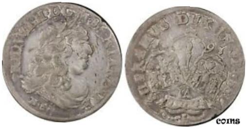  アンティークコイン コイン 金貨 銀貨  1681-HS German States Brandenburg 6 Groschen World Silver Coin PCGS XF Details