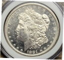 1881 S GEM MS UNC BU PL (プルーフライク) モーガン シルバー ダラー - 送料無料!1881 S GEM MS UNC BU PL (...