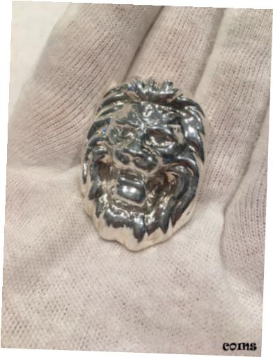 ڶ/ʼݾڽա ƥ    [̵] *YPS Lion Head 3D Bar* 3 oz .999 Yeager's Poured Fine Silver ~~SERIAL #999~~