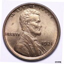 【極美品/品質保証書付】 アンティークコイン コイン 金貨 銀貨 送料無料 1921 Lincoln Wheat Cent Penny CHOICE BU FREE SHIPPING E762 RCCM