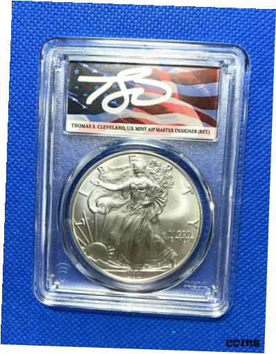 yɔi/iۏ؏tz AeB[NRC RC   [] 2021 SILVER EAGLE PCGS MS70 FLAG FDOI HAND SIGNED THOMAS CLEVELAND FLAG LABEL