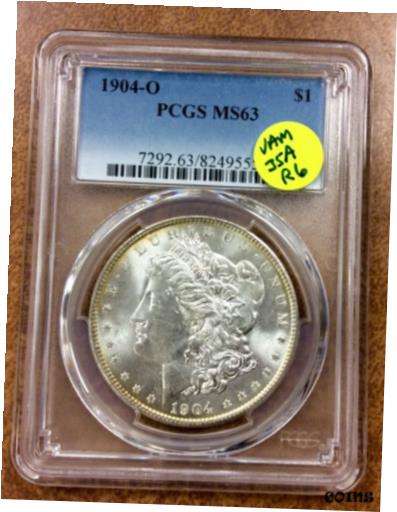  アンティークコイン コイン 金貨 銀貨  1904-O Morgan Dollar PCGS MS-63 VAM-35A R6 strongly clashed lips, neck, under IN