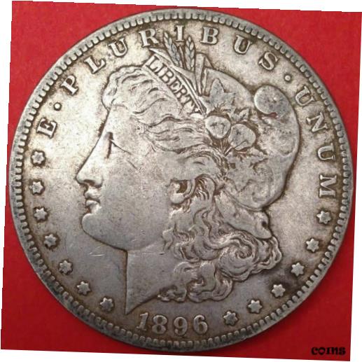  アンティークコイン コイン 金貨 銀貨  1896-S Morgan Silver Dollar - Choice VF+ With XF Qualities - Super Tough S-Mint!