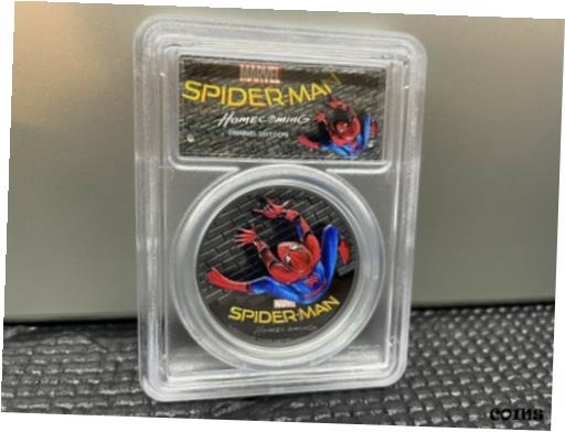 ڶ/ʼݾڽա ƥ    [̵] 2017 $5 Cook Islands Spider-Man Homecoming 1oz .999 Silver Coin PCGS PR70DCAM FD
