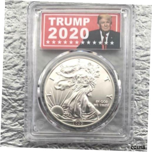  アンティークコイン コイン 金貨 銀貨  2020 American Silver Eagle Trump PCGS MS70 Coin Trust Appraisal Fairness Japan