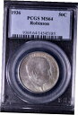1936 ロビンソン コメム シルバー ハーフダラー PCGS MS64 トーン 送料無料 APX1936 Robinson Commem Silver Hal...