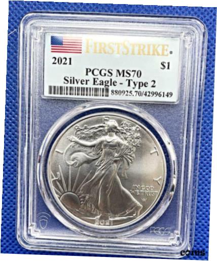  アンティークコイン コイン 金貨 銀貨  2021 American Eagle Silver Coin PCGS First Strike Trust Appraisal Fairness Japan