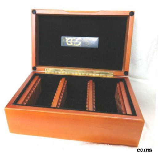 yɔi/iۏ؏tz AeB[NRC RC   [] Rare Wooden Case For Pcgs Slab Storage 30 Sheets Slits Difficult