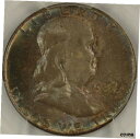 【極美品/品質保証書付】 アンティークコイン コイン 金貨 銀貨 [送料無料] 1957-P Franklin Half Dollar. PCGS MS66 CAC. Mint Set Toned. ET2703/JBL