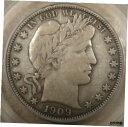 1909 バーバー ハーフダラー 50c PCGS 認定 VF301909 Barber Half Dollar 50c PCGS Certified VF30