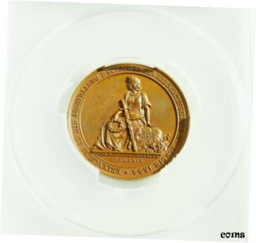 ڶ/ʼݾڽա ƥ    [̵] 1844 Germany Bronze Wurzb-685 BERLIN Commercial Products Expo PCGS SP 63 Rare