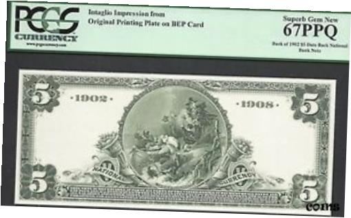 ڶ/ʼݾڽա ƥ    [̵] $5 1902 NBN= LANDING OF THE PILGRIMS=BACK= INTAGLIO=PCGS SUPERB Gem New 67 PPQ