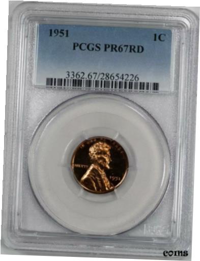 yɔi/iۏ؏tz AeB[NRC RC   [] 1951 PROOF LINCOLN WHEAT CENT PENNY 1C PCGS CERTIFIED PR 67 RED (226)