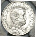 【極美品/品質保証書付】 アンティークコイン コイン 金貨 銀貨 送料無料 1912 PCGS MS 63 Italy 1 Lira Horses Chariot Silver Mint State Coin (21080703C)