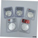 (5) 1 オンス チャイナ パンダ シルバー 2014-2018 PCGS MS70 ファースト ストライク 10 Yn セット(5) 1 oz China Panda Silver 2014-2018 PCGS MS70 First Strike 10 Yn Set