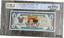 1993 D $1 ミッキー ディズニー ドル PCGS 紙幣 66 PPQ D00577733A ディズニー ワールド1993 D $1 Mickey Dis...
