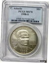  アンティークコイン コイン 金貨 銀貨  1998-S Black Revolutionary War Patriots Crispus Attucks Silver Dollar PCGS MS-70