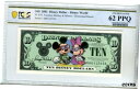 【極美品/品質保証書付】 アンティークコイン コイン 金貨 銀貨 [送料無料] DISNEY DOLLARS, 2001 D, 10 DOLLARS, MICKEY & MINNIE, PCGS 62 PPQ UNC