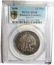 yɔi/iۏ؏tz AeB[NRC RC   [] 1696 12 mgr PCGS XF40 Brunsiwick-Luneburg-Calenberg coin