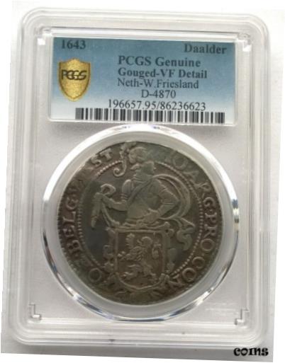 ڶ/ʼݾڽա ƥ    [̵] Netherlands 1643 W.Friesland Daalder PCGS Silver Coin,Rare!