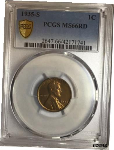 yɔi/iۏ؏tz AeB[NRC RC   [] 1935-S PCGS MS66RD Lincoln wheat cent Cherry Red Beauty