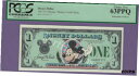 【極美品/品質保証書付】 アンティークコイン コイン 金貨 銀貨 [送料無料] 1987 $1 Mickey Mouse DISNEY DOLLAR A1007777 REPEATER Graded PCGS 63PPQ Mint