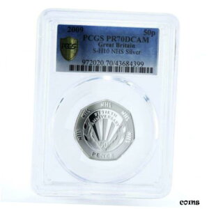 英国 50 ペンス 国民保健サービスの 50 年 PR70 PCGS 銀貨 2009Britain 50 pence 50 Years of National Health Service PR70 PCGS silver coin 2009