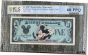 【極美品/品質保証書付】 アンティークコイン コイン 金貨 銀貨 [送料無料] 1987 $1 Mickey Disney Dollar PCGS Banknote 68PPQ SUPERB GEM UNC PROOF HIGH GRADE