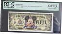 【極美品/品質保証書付】 アンティークコイン コイン 金貨 銀貨 [送料無料] 2005 Disney 50th Anniversary series PCGS 64PPQ $50 Mickey Mouse Note