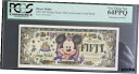 【極美品/品質保証書付】 アンティークコイン コイン 金貨 銀貨 [送料無料] 2005 Disney 50th Anniversary series PCGS 64PPQ $50 Mickey Mouse Note