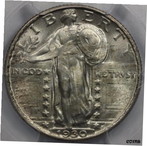 【極美品/品質保証書付】 アンティークコイン コイン 金貨 銀貨 [送料無料] 1930 25C Standing Liberty Quarter PCGS MS 66 FH 1
