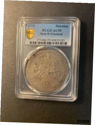 ڶ/ʼݾڽա ƥ    [̵] Netherlands West Friesland silver 1 ducaton 1771 about uncirculated PCGS AU55