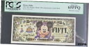 【極美品/品質保証書付】 アンティークコイン コイン 金貨 銀貨 [送料無料] 2005 Disney 50th Anniversary series PCGS 65PPQ $50 Mickey Mouse Note