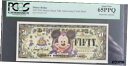 【極美品/品質保証書付】 アンティークコイン コイン 金貨 銀貨 [送料無料] 2005 Disney 50th Anniversary series PCGS 65PPQ $50 Mickey Mouse Note