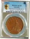 yɔi/iۏ؏tz AeB[NRC RC   [] Australia 1 Penny 1820 (1862) Penny PCGS AU55 Tn# 134 Iredale & Co Token Coin!