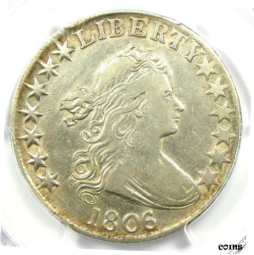 ڶ/ʼݾڽա ƥ    [̵] 1806/5 Draped Bust Half Dollar 50C Coin Large Stars O-103 - PCGS XF Details (EF)