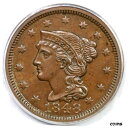 yɔi/iۏ؏tz AeB[NRC RC   [] 1848 N-23 R-3 PCGS MS 64 BN Braided Hair Large Cent Coin 1c Ex; Naftzger