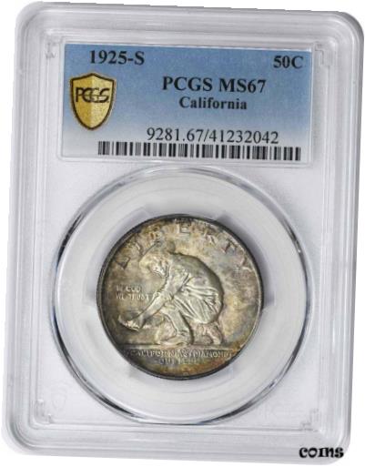 California Commemorative Silver Half Dollar 1925-S MS67 PCGS※関税は当ショップ負担（お客様負担無し）※全国送料無料・海外輸送無料※商品の状態は画像をご確認下さい（極美品・目立った汚れ無し）※輸入品の為英語表記となります※その他ご不明点はお気軽にお問合せ下さい！[ご購入前に必ずお読み下さい]親切丁寧に、商品到着までサポート対応させていただきます。■パソコンの画像・画質により色や素材感が、実際の商品と多少異なる場合がございますので予めご了承くださいませ。■お客様のご都合（程度の解釈相違を含む）による商品のご購入後のキャンセル返品は、原則としてお受け致しておりません。未払いのまま2日以上連絡が取れない場合はキャンセルさせて頂きます。その場合、事務局側が自動的に「非常に悪い」の評価を付けてしまいますのでご注意ください。※お支払い頂いた場合は連絡は不要です。※他ショップでも販売しておりますので、稀に在庫がない場合がございます。■不具合での返品は箱などすべてが到着時の状態になるものに限らせていただきます。※当店では不良品はすべて現物確認と不具合の確認を行い対応をさせて頂いております。■お客様のご都合によるご注文確定後の商品のキャンセルにつきましては承っておりません。また、ご入金確認後、またはご決済完了確認後のキャンセルにつきましては、ご注文総額の30％のキャンセル料をご請求させていただきます。■領収書二重発行やトラブル防止のため、領収書発行は行っておりません。事務局側が発行している「支払い明細」が正式な支払い証明となります。支払い明細画面を印刷したものが領収書の代わりになることを各税務署に確認済みです。■年末年始・連休の発送は、業者も休みになる関係でいつもより遅れます。■輸送時の破損の場合は配送業者への報告を行って下さい。報告なしでの対応はできません。■日祝日は定休日とさせていただいております。連絡・発送が出来ませんのであらかじめご了承お願いいたします。■内容は必ずお読みになってからお買い求め下さいますようお願い致します。※在庫状況は常に更新をしておりますが、当社は複数店舗で在庫を共有しているため、ご注文を頂きましても稀に欠品している場合がございます。その際は誠に申し訳ございませんが、その旨をメールまたはお電話にてご連絡させていただきます。ご理解いただけますようお願い申し上げます。親切・丁寧にお取引させていただきますのでよろしくお願いします。 品質保証について 当店の商品の、品質保証についてご紹介いたします。 ▽品質保証書 お買い上げいただく全ての商品に「WORLD RESOURCE品質保証書」をおつけいたします。 これは、WORLD RESOURCEが販売した商品であることを保証するものです。大切に保管してください。 ▽標準保証に関して 当店でご購入頂きました商品は7日以内の標準保証サービスが付属致します。 ※ご購入日につきましては、製品の品質保証書に記載の日付にて確認させていただきます。 ※保証は通常利用時のみの対応となります。 ※ご購入日の確認を致しかねる場合は有償となります。品質保証書は大切に保管して下さい。POINT01　品揃え一番店を目指して 「期待に答えるお店づくりと、時代に合わせたサービスをご提供致します。」 POINT02　多種多様な商品レパートリー 「幅広く、世界の商品をご用意しております。」 POINT03　きっと見つかる！新しい発見 「テレビや雑誌で紹介されたアイテムもいちはやく。」 モットー：丁寧な接客対応 その道数十年のスタッフだからこそできる、“豊富な知識”に基づく商品のご提案。 お探しの商品はお気軽にスタッフにお尋ねください。 「以前は、商品ページあったけど、、、見つからない。」 「初めてアンティークコインの購入をしますが大丈夫ですか？」 「この年代の商品を探していますが、おすすめはありますか？」 「友人にアンティークコインを送りたいけど、おすすめありますか？」 等など、困ったときの質問にも、しっかり対応・お調べ致します。 取寄せ、取り置き等もできますので、商品一覧で見つからなかった商品でも、 スタッフまでお気軽にご相談下さい。 【お問い合わせはお気軽にどうぞ】 suport@world-resource.net