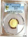 【極美品/品質保証書付】 アンティークコイン コイン 金貨 銀貨 送料無料 Russian gold coin 5 Rouble 1897 PCGS FX45