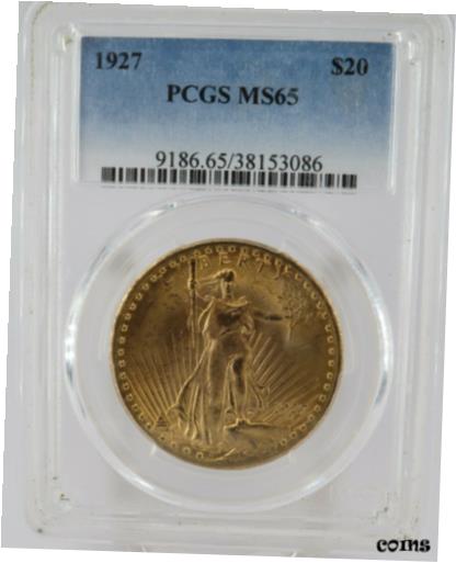 【極美品/品質保証書付】 アンティークコイン 金貨 1927 $20 Saint Gaulden Double Eagle Gold Coin - PCGS MS65 - Cert# 38153086 [送料無料] #gct-wr-8392-996