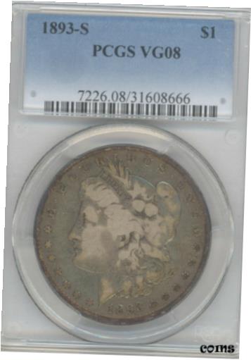 yɔi/iۏ؏tz AeB[NRC  Morgan Silver Dollar 1893-S PCGS VG 8 MORGAN SILVER DOLLAR [] #sot-wr-8430-37