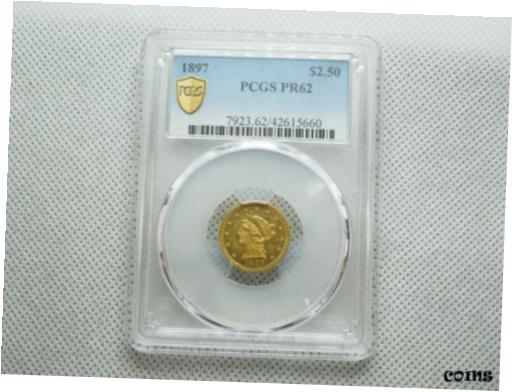 RARE - 1897 - P Gold Quarter Eagle | Proof PF-62 | PCGS | $2.50 US Coin※関税は当ショップ負担（お客様負担無し）※全国送料無料・海外輸送無料※商品の状態は画像をご確認下さい（極美品・目立った汚れ無し）※輸入品の為英語表記となります※その他ご不明点はお気軽にお問合せ下さい！[ご購入前に必ずお読み下さい]親切丁寧に、商品到着までサポート対応させていただきます。■パソコンの画像・画質により色や素材感が、実際の商品と多少異なる場合がございますので予めご了承くださいませ。■お客様のご都合（程度の解釈相違を含む）による商品のご購入後のキャンセル返品は、原則としてお受け致しておりません。未払いのまま2日以上連絡が取れない場合はキャンセルさせて頂きます。その場合、事務局側が自動的に「非常に悪い」の評価を付けてしまいますのでご注意ください。※お支払い頂いた場合は連絡は不要です。※他ショップでも販売しておりますので、稀に在庫がない場合がございます。■不具合での返品は箱などすべてが到着時の状態になるものに限らせていただきます。※当店では不良品はすべて現物確認と不具合の確認を行い対応をさせて頂いております。■お客様のご都合によるご注文確定後の商品のキャンセルにつきましては承っておりません。また、ご入金確認後、またはご決済完了確認後のキャンセルにつきましては、ご注文総額の30％のキャンセル料をご請求させていただきます。■領収書二重発行やトラブル防止のため、領収書発行は行っておりません。事務局側が発行している「支払い明細」が正式な支払い証明となります。支払い明細画面を印刷したものが領収書の代わりになることを各税務署に確認済みです。■年末年始・連休の発送は、業者も休みになる関係でいつもより遅れます。■輸送時の破損の場合は配送業者への報告を行って下さい。報告なしでの対応はできません。■日祝日は定休日とさせていただいております。連絡・発送が出来ませんのであらかじめご了承お願いいたします。■内容は必ずお読みになってからお買い求め下さいますようお願い致します。※在庫状況は常に更新をしておりますが、当社は複数店舗で在庫を共有しているため、ご注文を頂きましても稀に欠品している場合がございます。その際は誠に申し訳ございませんが、その旨をメールまたはお電話にてご連絡させていただきます。ご理解いただけますようお願い申し上げます。親切・丁寧にお取引させていただきますのでよろしくお願いします。 品質保証について 当店の商品の、品質保証についてご紹介いたします。 ▽品質保証書 お買い上げいただく全ての商品に「WORLD RESOURCE品質保証書」をおつけいたします。 これは、WORLD RESOURCEが販売した商品であることを保証するものです。大切に保管してください。 ▽標準保証に関して 当店でご購入頂きました商品は7日以内の標準保証サービスが付属致します。 ※ご購入日につきましては、製品の品質保証書に記載の日付にて確認させていただきます。 ※保証は通常利用時のみの対応となります。 ※ご購入日の確認を致しかねる場合は有償となります。品質保証書は大切に保管して下さい。POINT01　品揃え一番店を目指して 「期待に答えるお店づくりと、時代に合わせたサービスをご提供致します。」 POINT02　多種多様な商品レパートリー 「幅広く、世界の商品をご用意しております。」 POINT03　きっと見つかる！新しい発見 「テレビや雑誌で紹介されたアイテムもいちはやく。」 モットー：丁寧な接客対応 その道数十年のスタッフだからこそできる、“豊富な知識”に基づく商品のご提案。 お探しの商品はお気軽にスタッフにお尋ねください。 「以前は、商品ページあったけど、、、見つからない。」 「初めてアンティークコインの購入をしますが大丈夫ですか？」 「この年代の商品を探していますが、おすすめはありますか？」 「友人にアンティークコインを送りたいけど、おすすめありますか？」 等など、困ったときの質問にも、しっかり対応・お調べ致します。 取寄せ、取り置き等もできますので、商品一覧で見つからなかった商品でも、 スタッフまでお気軽にご相談下さい。 【お問い合わせはお気軽にどうぞ】 suport@world-resource.net