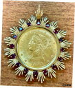 【極美品/品質保証書付】 アンティークコイン 金貨 1881 $10 Dollar US Gold Coin Liberty Head Eagle Ruby Pendant [送料無料] #gcf-wr-8433-1369