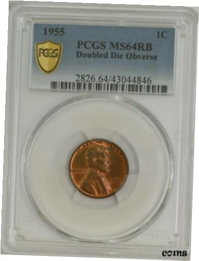 【極美品/品質保証書付】 アンティークコイン 硬貨 1955 Lincoln Cent 1c Doubled Die Obverse MS64RB PCGS Secure 944639-1 [送料無料] #oot-wr-8433-140