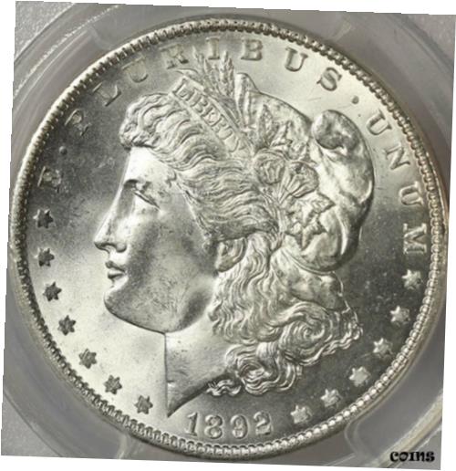 【極美品/品質保証書付】 アンティークコイン 硬貨 1892 $1 MS65 PCGS-RARE-ONLY 39 IN HIGHER GRADE-BLAST WHITE- MORGAN DOLLAR [送料無料] #oot-wr-8433-151