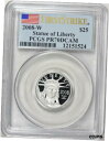 2008-W 1/4 オンス $25 プラチナ イーグル PCGS PR70DCAM ファースト ストライク - 非常にレアなポップ 352008-W 1/4 ...